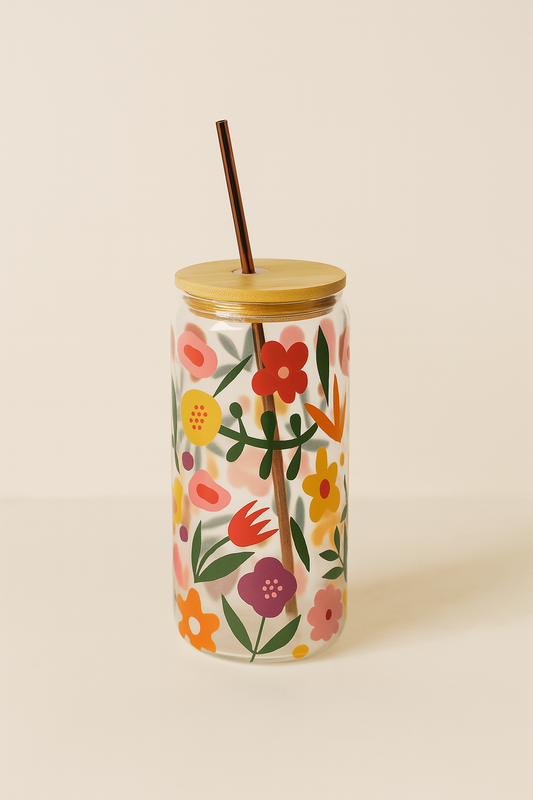Tumbler en verre à motifs