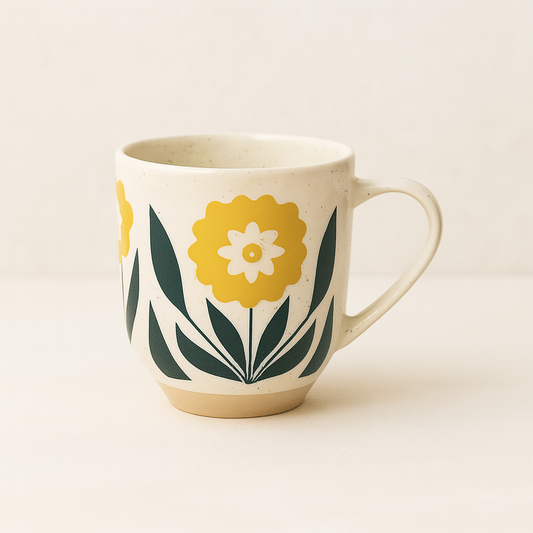 Tasse en céramique – Fleurs solaires