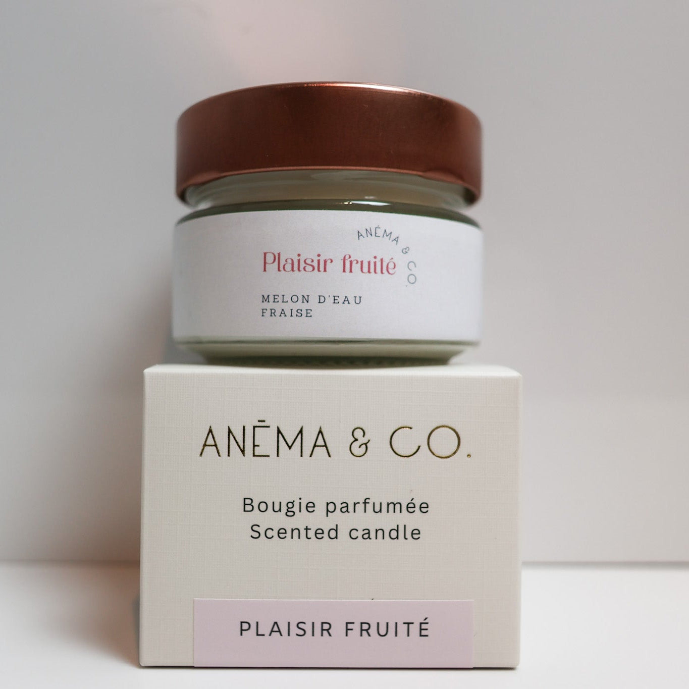 Bougie parfumée Plaisir fruité fraise et melon ANÉMA & CO Québec